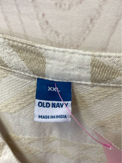 NWT Old Navy Women's Size XXL Beige Short Sleeve Top