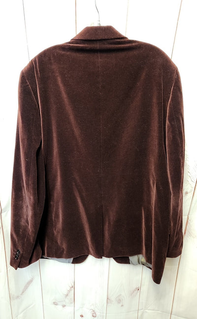 Di Quattro Men's Size L Burgundy Velour Sport Coat