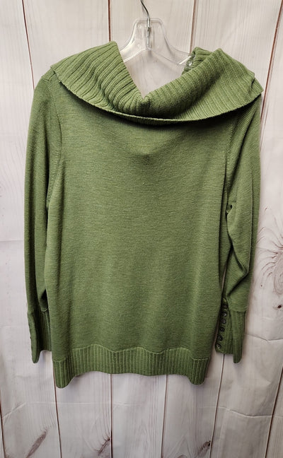 Tweeds Women's Size 2X Green Merino Wool Sweater