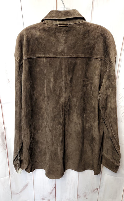 NWT Tommy Hilfiger Men's Size XL Brown Leather Jacket