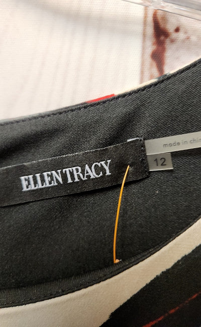 Ellen Tracy Women's Size 12 Red & Black Dress