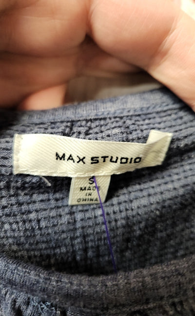 Max Studio Women's Size S Blue 3/4 Sleeve Top