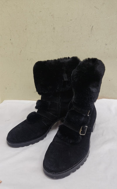 Talbots Women's Size 8-1/2 Black Boots Shoes