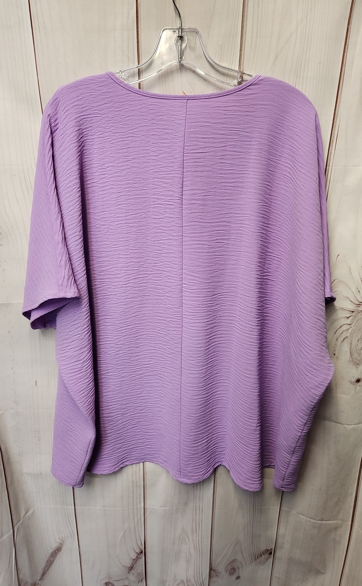 Zenana Women's Size XL Lavender Short Sleeve Top