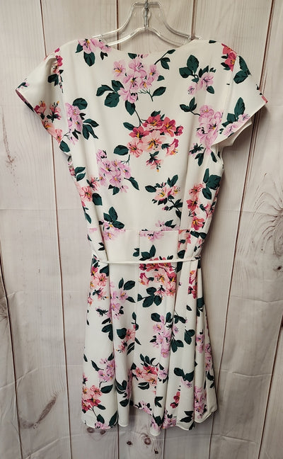 Ann Taylor Women's Size M White Floral Dress