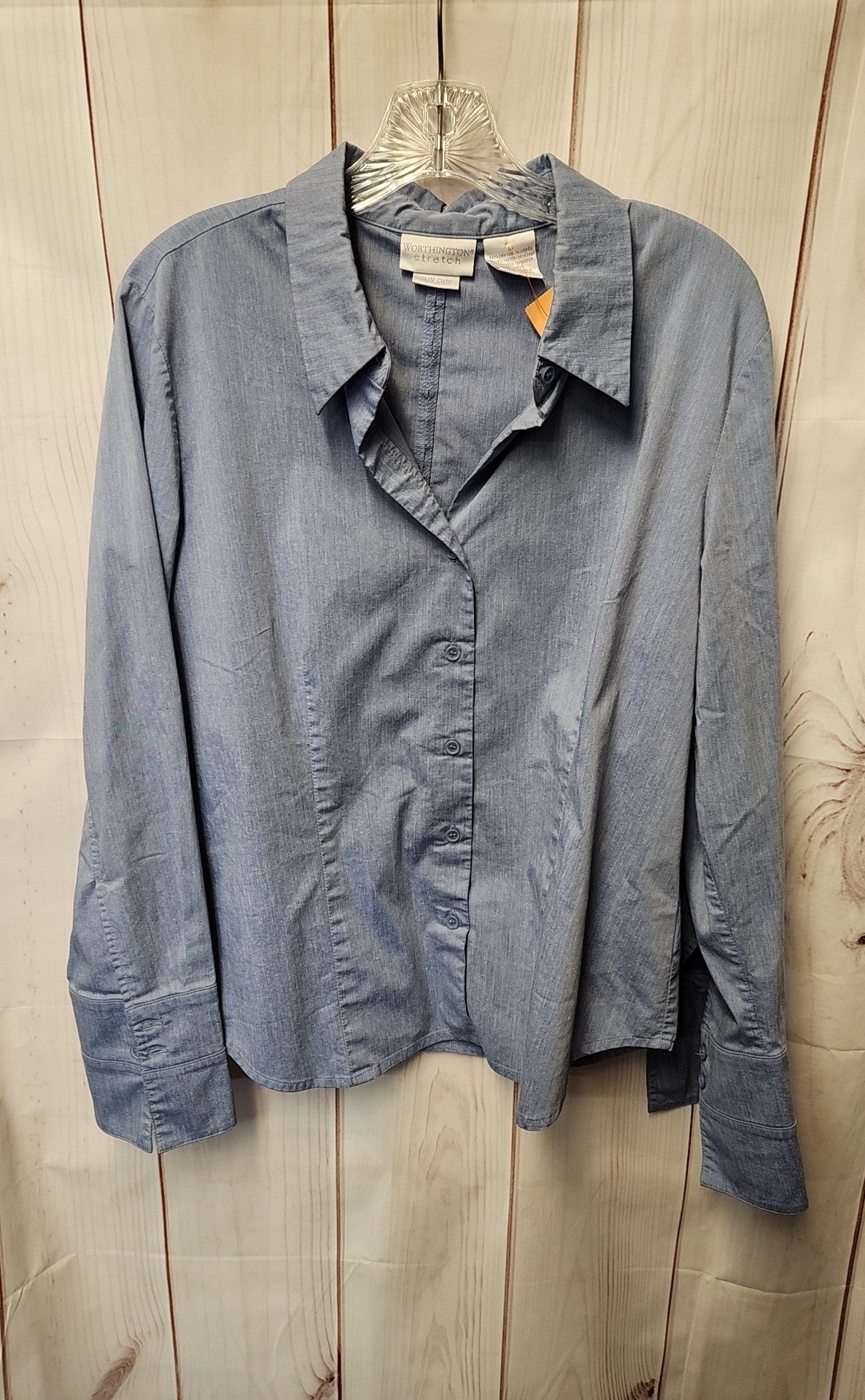 Worthington Women's Size 14 Blue Long Sleeve Top