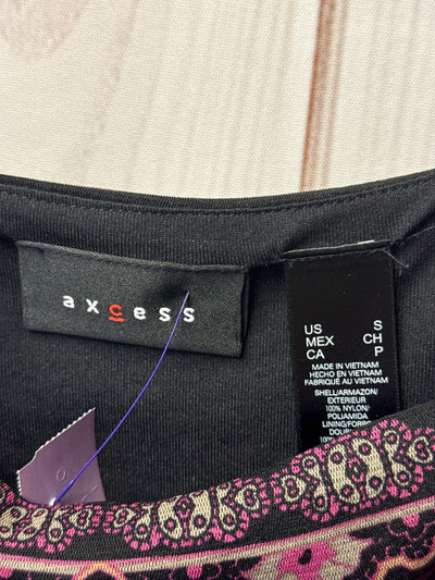 Axcess Women's Size S Black & Purple Sleeveless Top