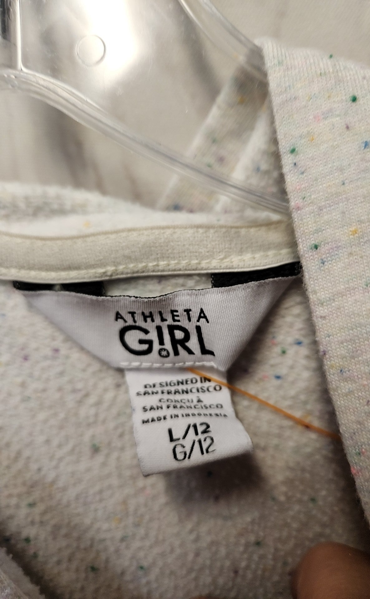Athleta Girl's Size 12 White Sweatshirt