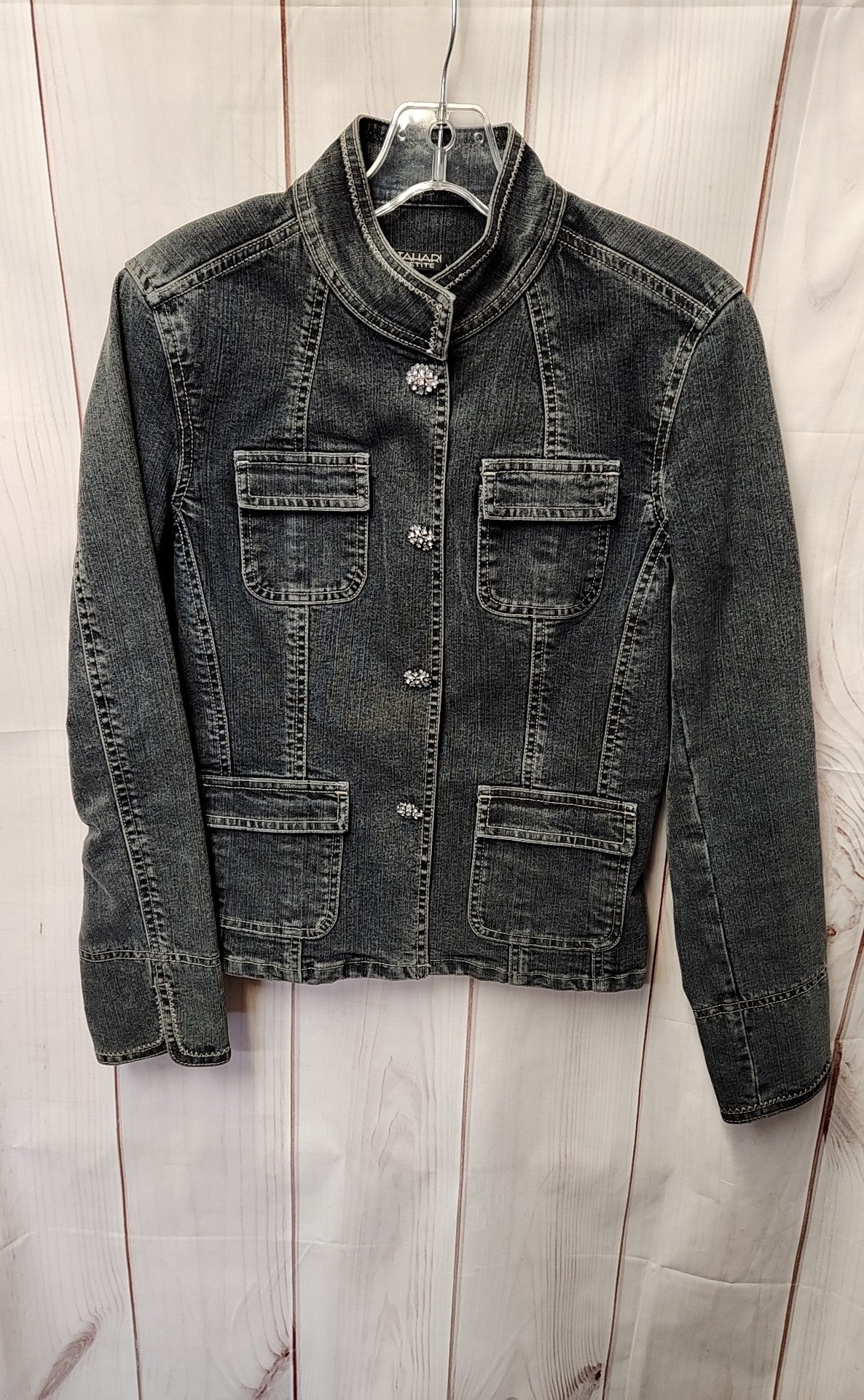 Tahari Women's Size S Petite Gray Jacket