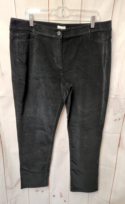 J Jill Women's Size 18 Black Corduroy Pants