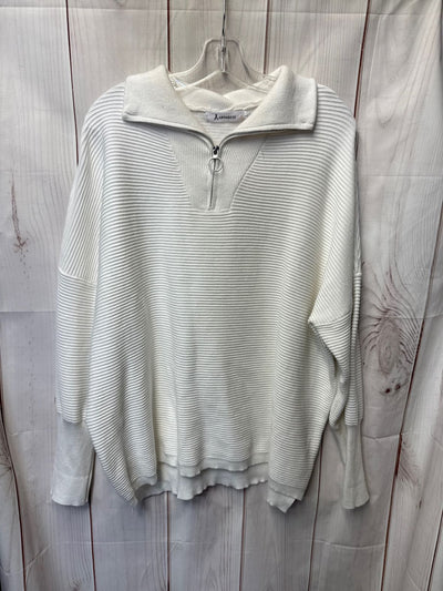 Anrabess Women's Size L White Sweatshirt