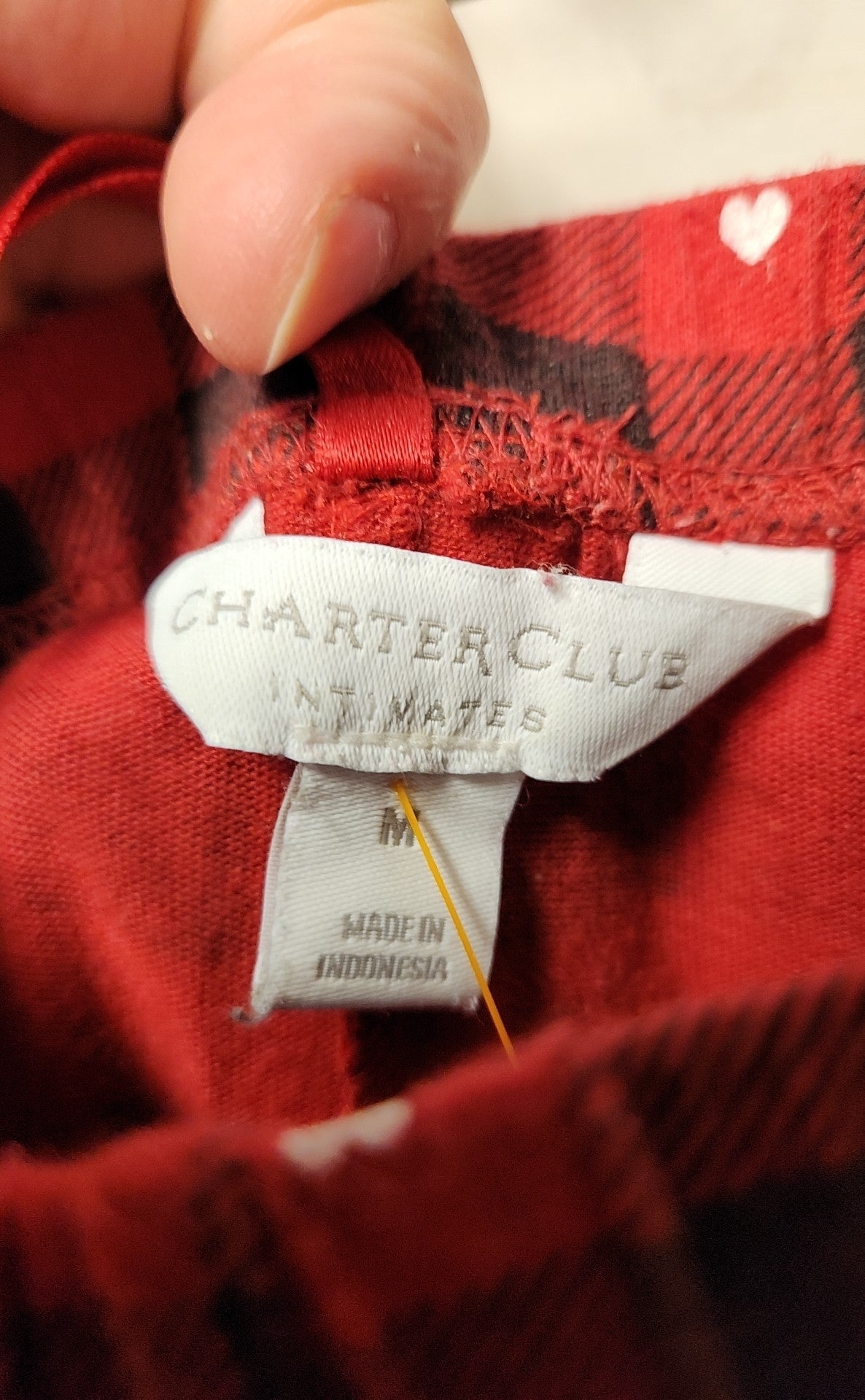 Charter Club Women's Size M Red & Black PJ Bottoms