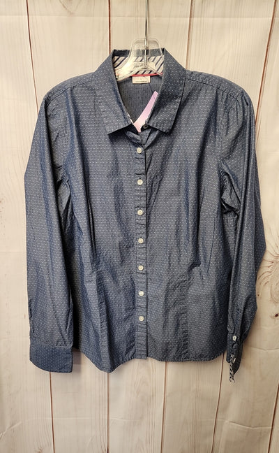 Van Heusen Women's Size L Blue Long Sleeve Top