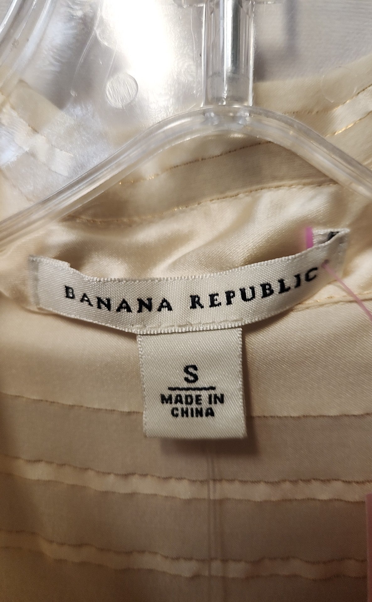 NWT Banana Republic Women's Size S Cream Long Sleeve Top