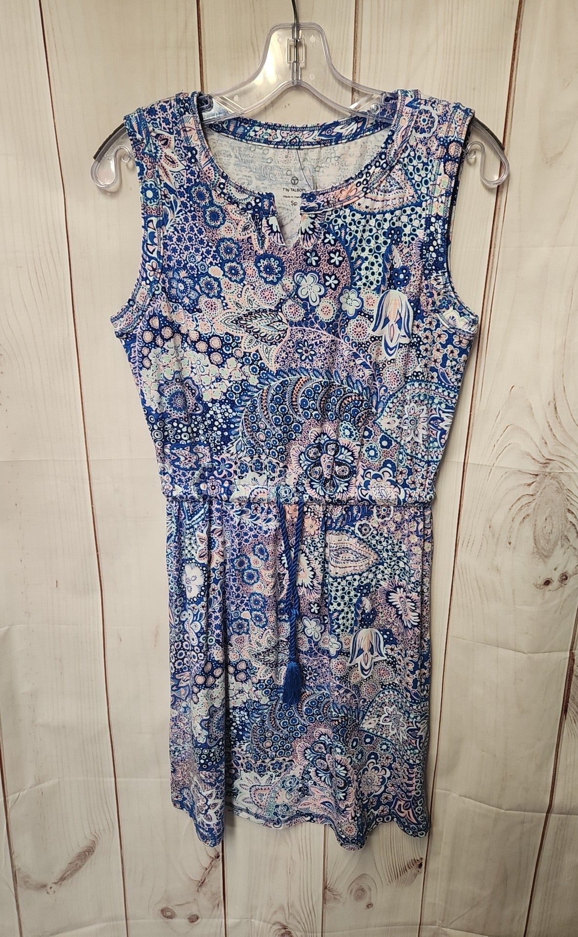 Talbots Women's Size S Blue & Pink Dress