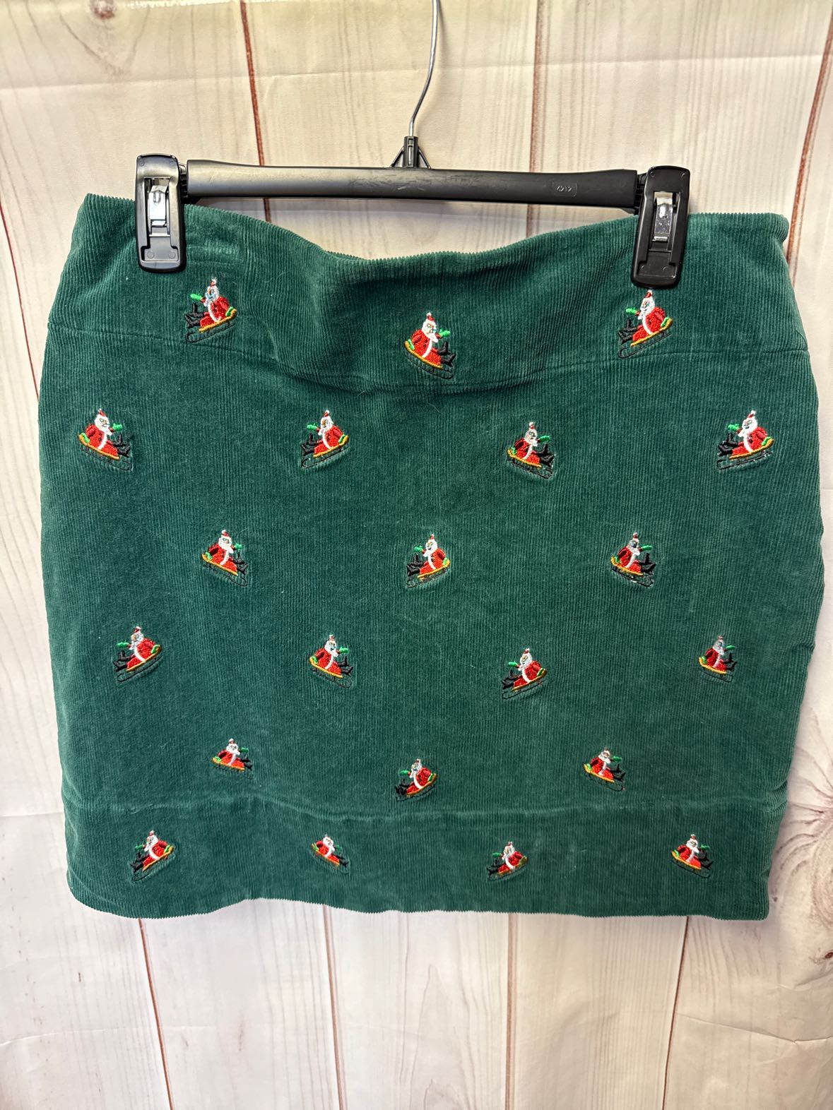 Castaway Nantucket Women's Size 12 Green Corduroy Holiday Skirt