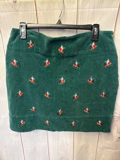 Castaway Nantucket Women's Size 12 Green Corduroy Holiday Skirt
