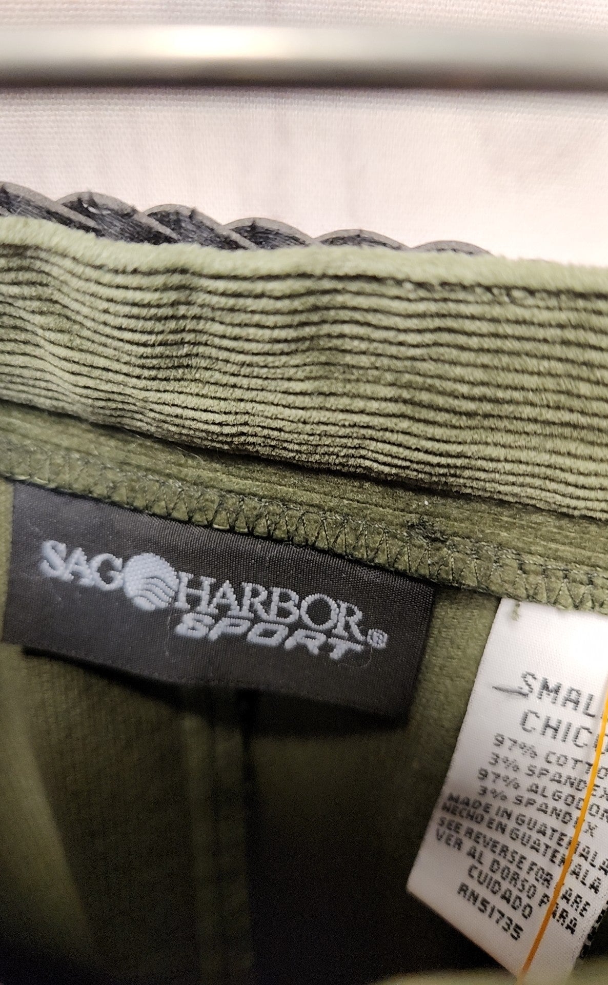 Sag Harbor Women's Size S Green Corduroy Skirt