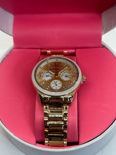 Isaac Mizrahi Live Gold Chrono Watch