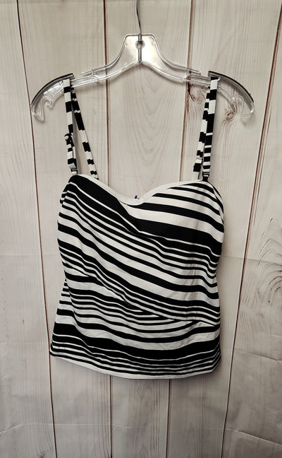 Jag Women's Size XL White & Black Swim Top
