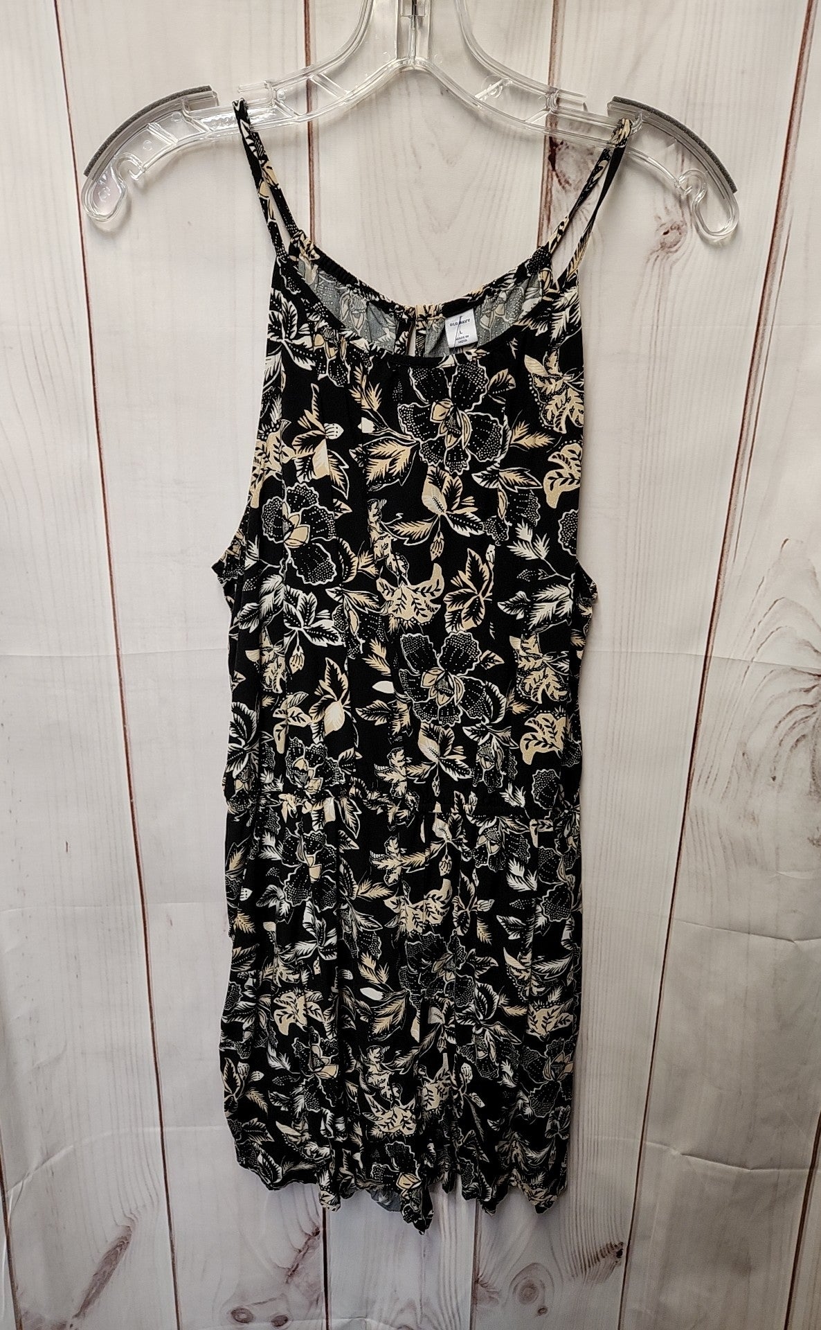 Old Navy Women's Size L Black Floral Romper