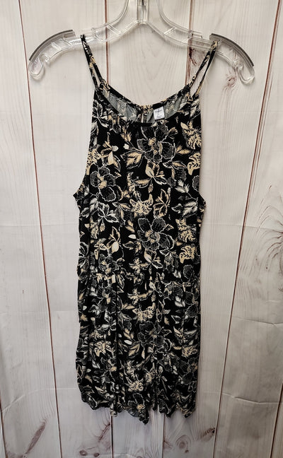 Old Navy Women's Size L Black Floral Romper