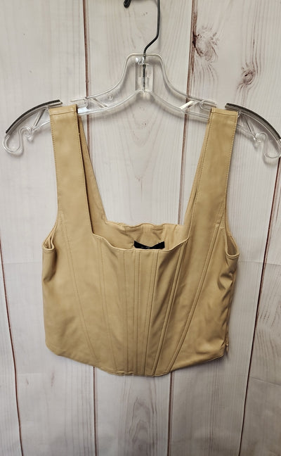 7 For All Mankind Women's Size M Beige Sleeveless Top
