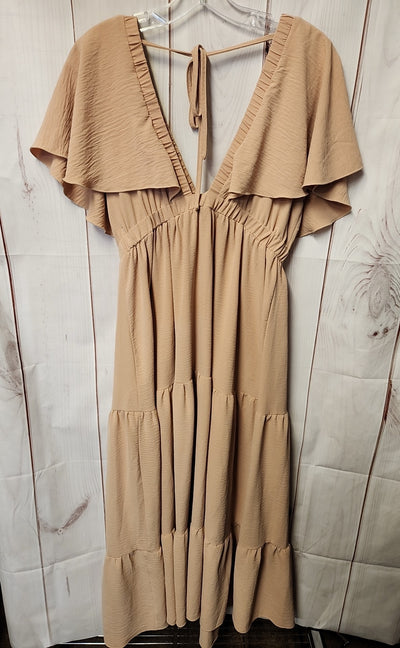 Simplee Women's Size L Peach Dress