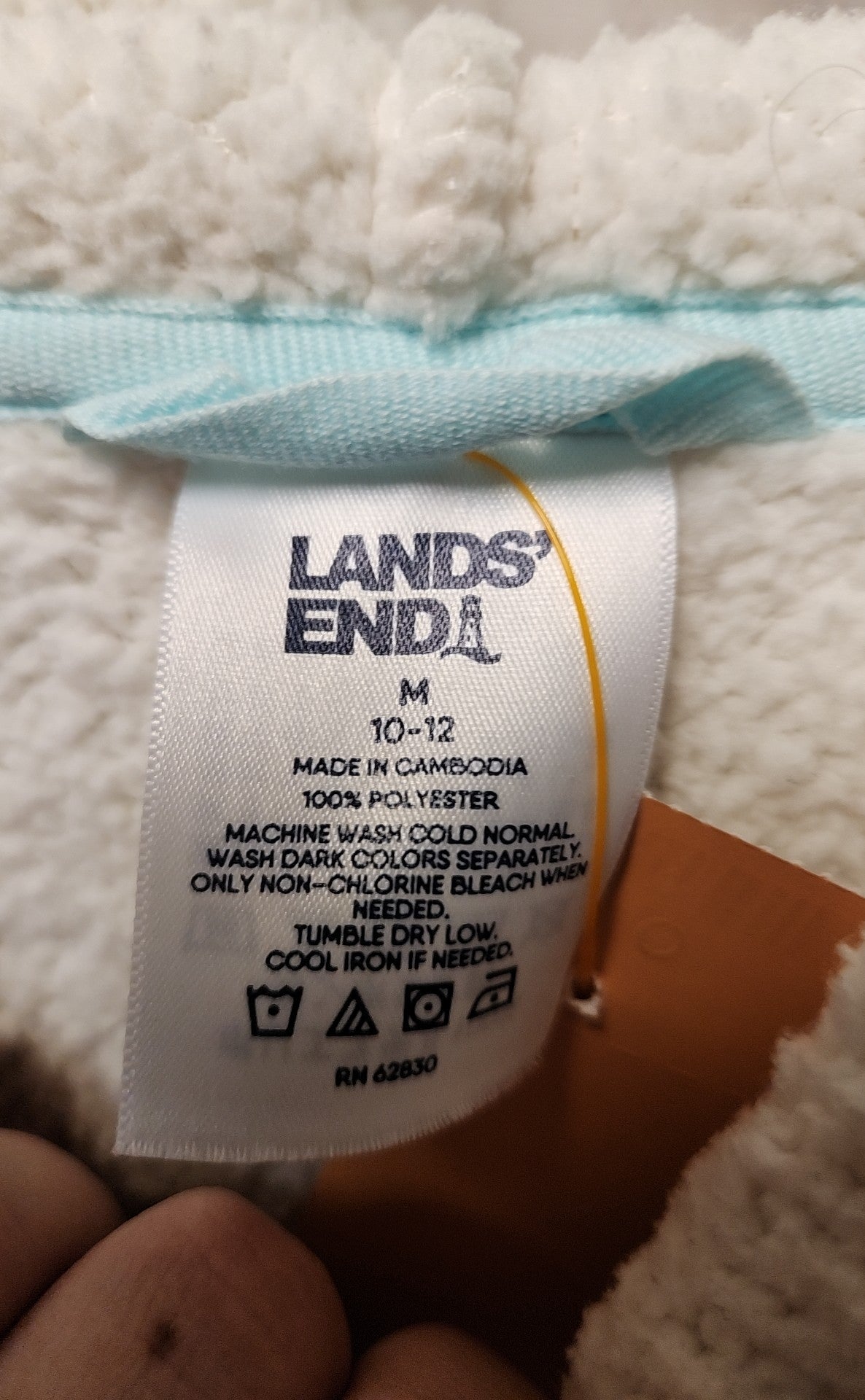 Lands End Women's Size M White Sweatshirt