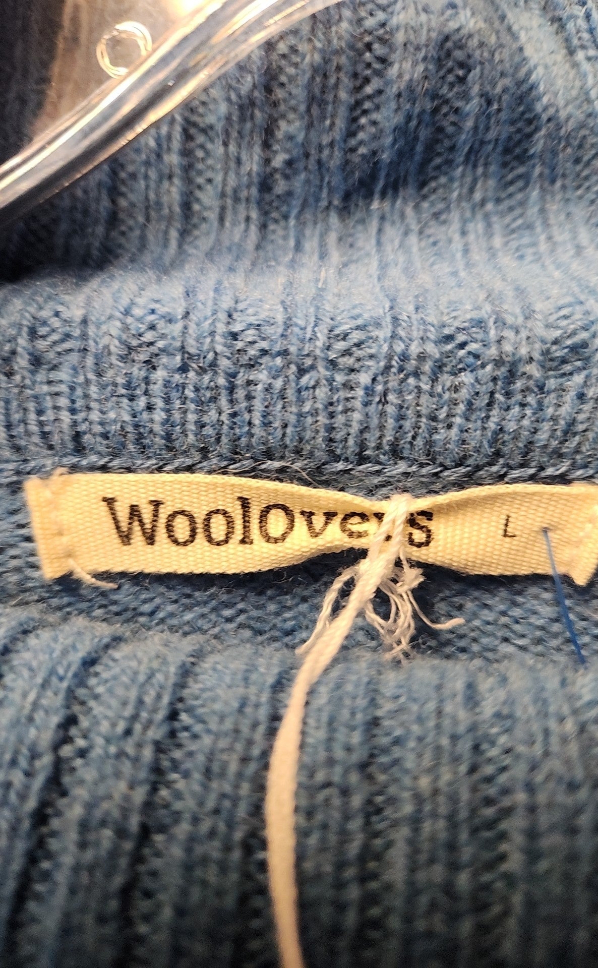 NWT Woolovers Women's Size L Blue Sweater