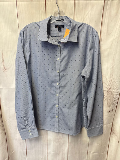 Lands End Women's Size 14 Blue Long Sleeve Top