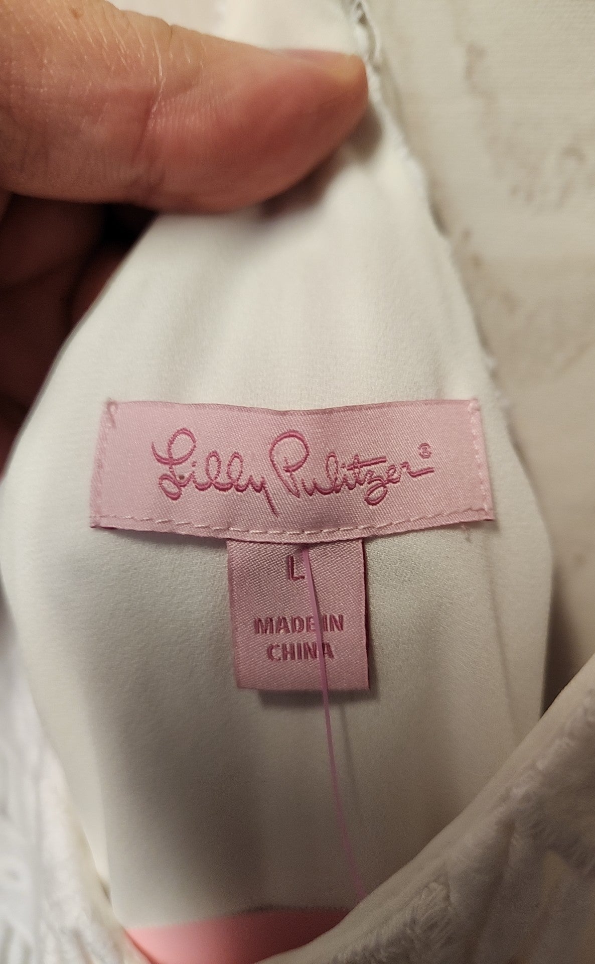Lilly Pulitzer Women's Size L White Dress