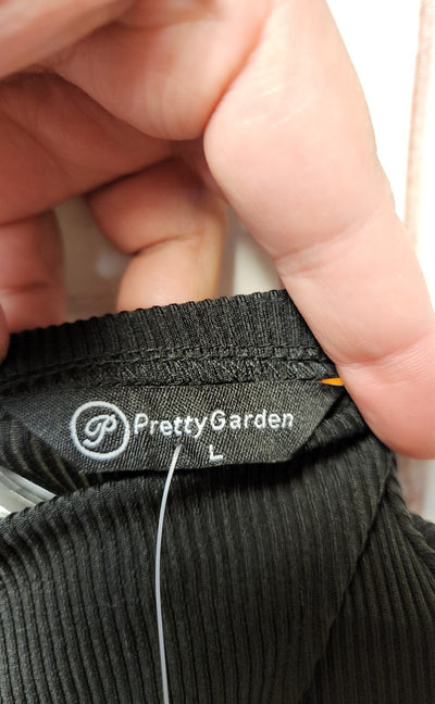 NWT Pretty Garden Women's Size L Black Jumpsuit
