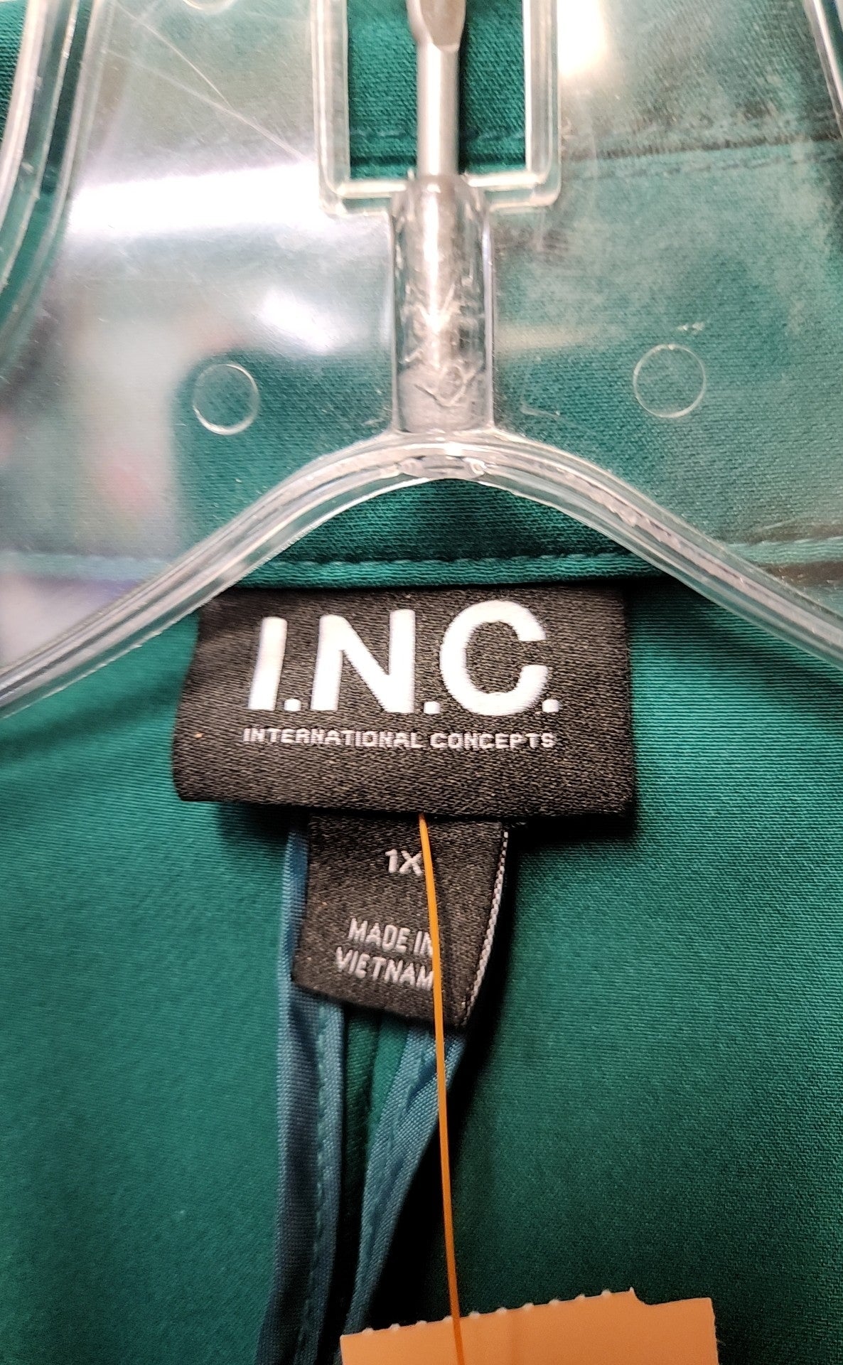 INC Women's Size 1X Green Jacket