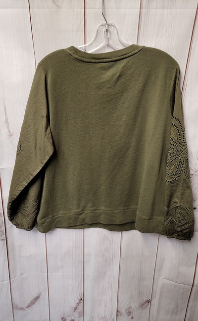 Talbots Women's Size XL Olive Green Long Sleeve Top