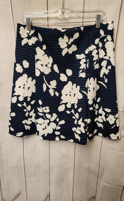 Reneec. Women's Size L Navy Floral Skirt