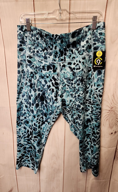 NWT C9 by Champion Women's Size XXL Blue Active Capris
