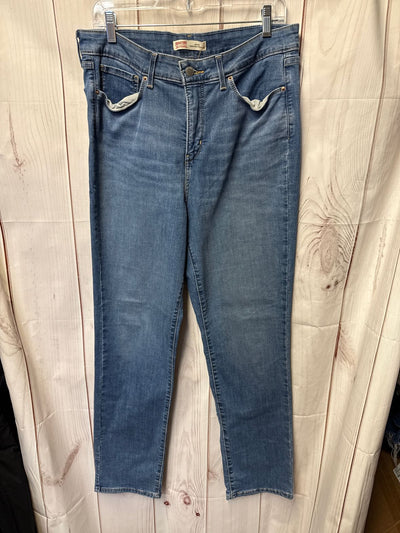 Levis Women's Size 31 (11-12) Blue Jeans Shaping High Rise Straight