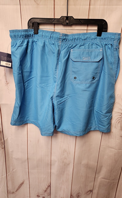 NWT Croft & Barrow Men's Size XXL Blue Swim Trunks