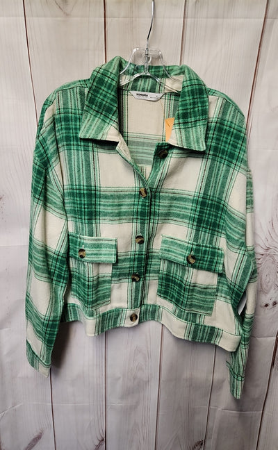 Sonoma Women's Size XL White & Green Shacket