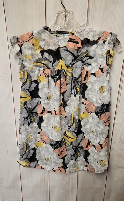 Loft Women's Size S Gray Floral Sleeveless Top