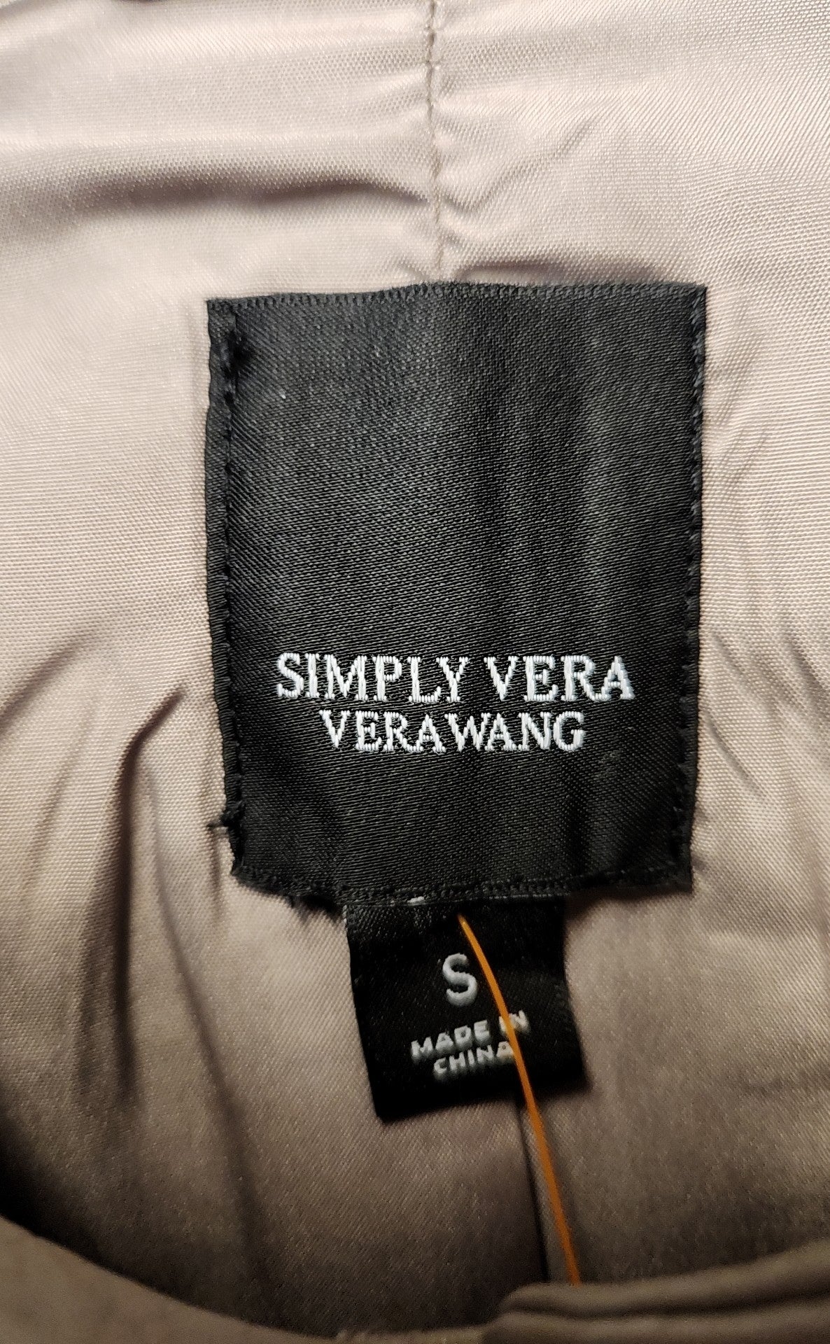 Simply Vera Women's Size S Brown Jacket
