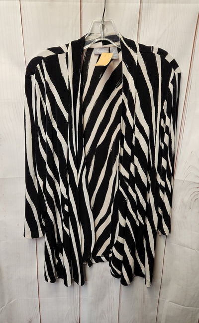 Chico's TravelersWomen's Size 2 = US L White & Black Cardigan