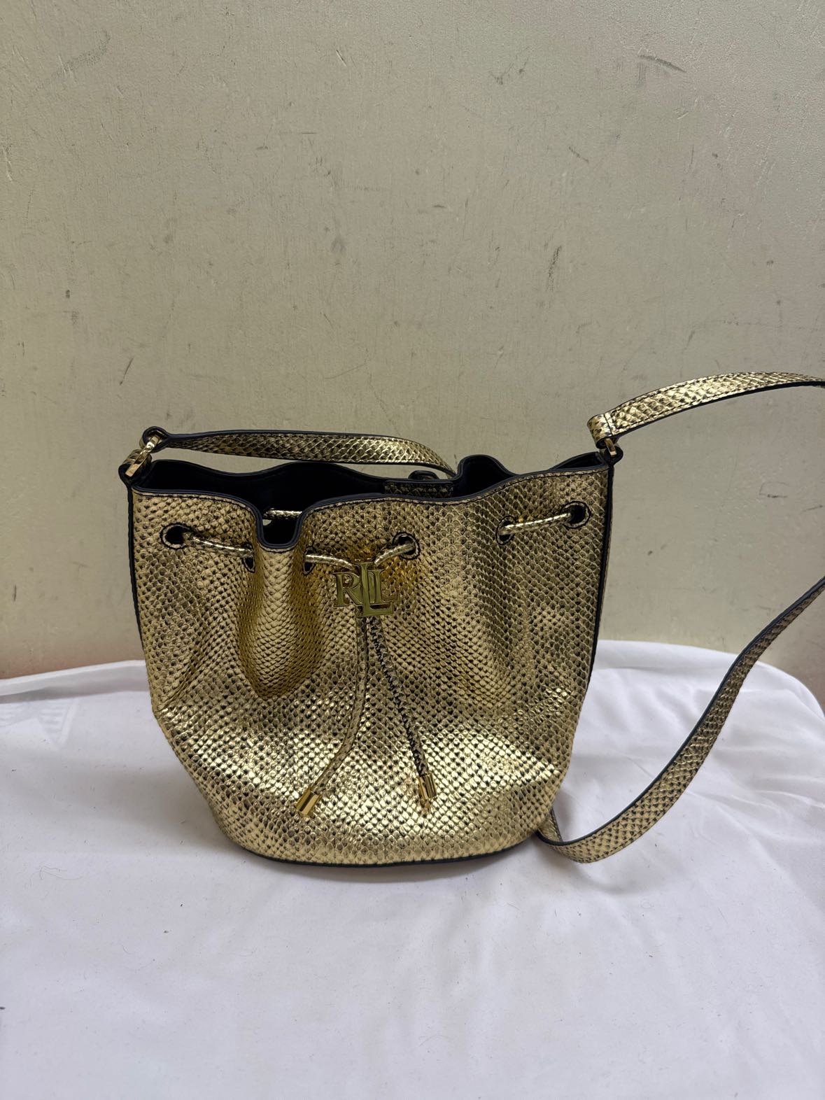 Ralph Lauren Gold Purse Bag