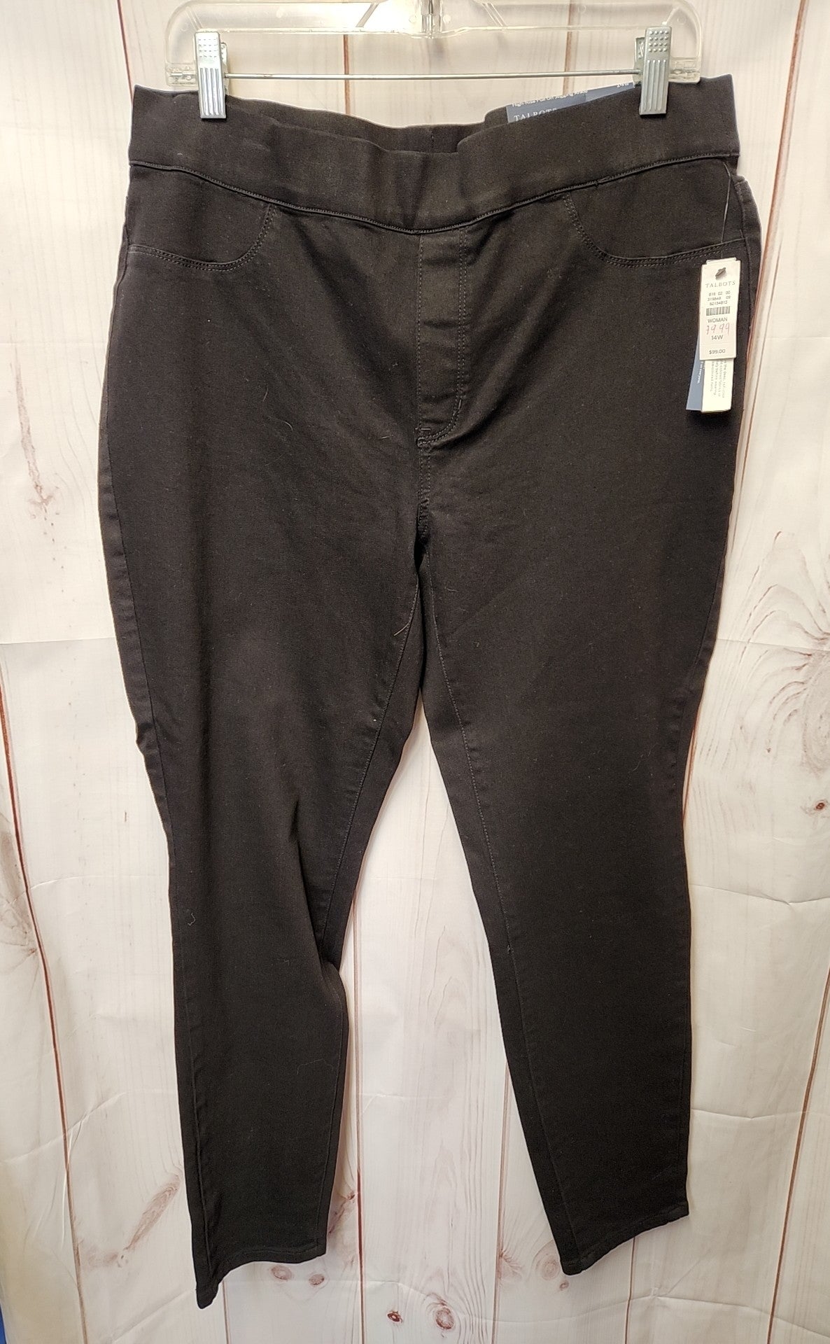 NWT High Rise Jeggin Ankle Talbots Women's Size 14 Black Pants