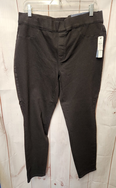 NWT High Rise Jeggin Ankle Talbots Women's Size 14 Black Pants