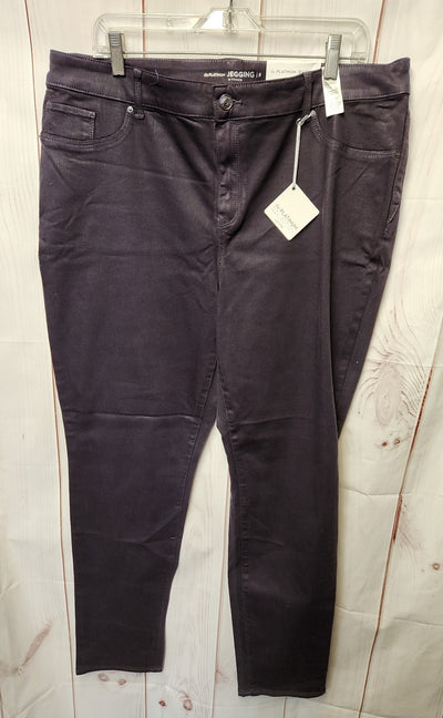 Chico's Women's Size 3 = US 16 Purple Pants The Platinum Jegging