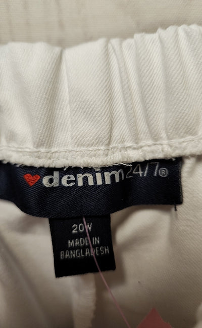 Denim 24/7 Women's Size 20 White Capris
