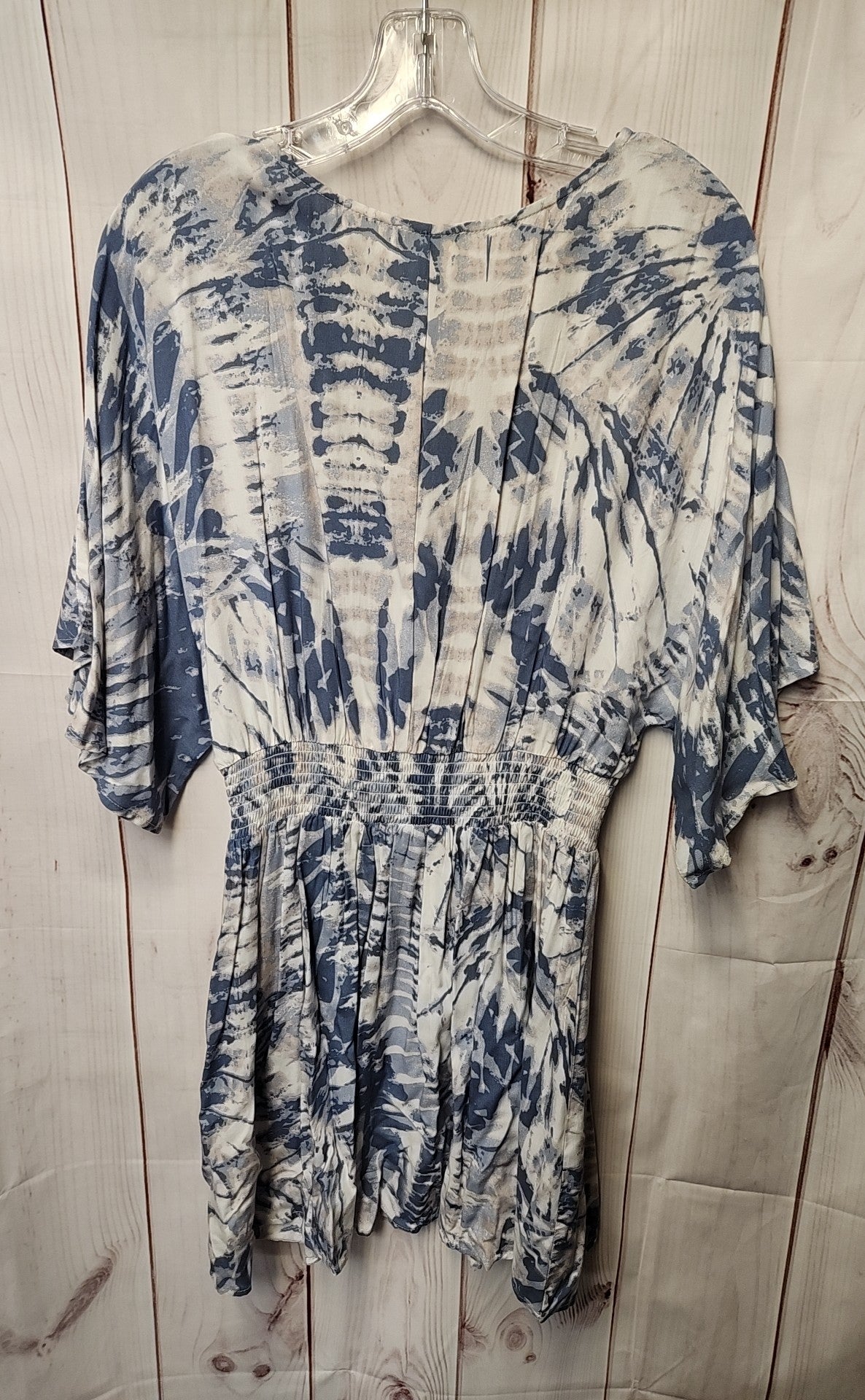 Kori Women's Size M White & Blue Tie Dye Dress