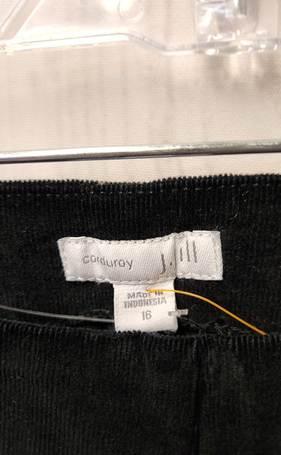 J Jill Women's Size 16 Black Corduroy Pants